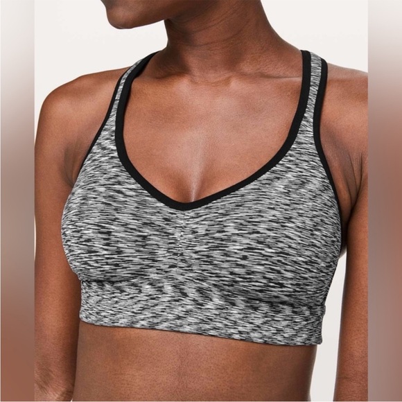 Lululemon Speed Up Bra C/D in Spaced Out Space Dye Black White - Picture 2 of 11